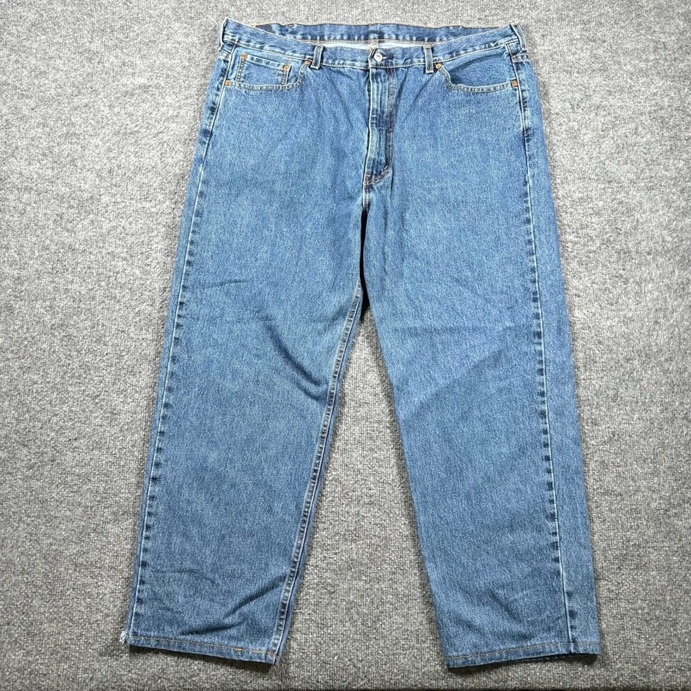 Levi's Jeans Mens Size 44x32 Blue 550 Relaxed Fit Tapered Leg Denim Cotton